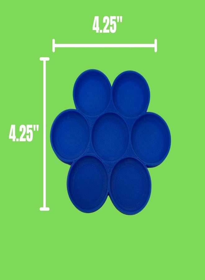 Chatelet Hermit Crab Feeder Dish | 7 Tray Dish for Crab or Snail Feeding | Mix & Match Crab Food | Made in USA (Blue, Circle) - Image 5